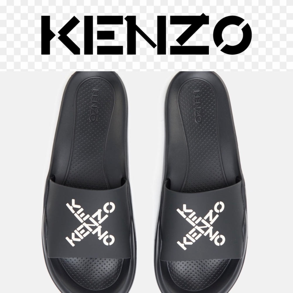 New 💕Kenzo Black and White Logo Slides